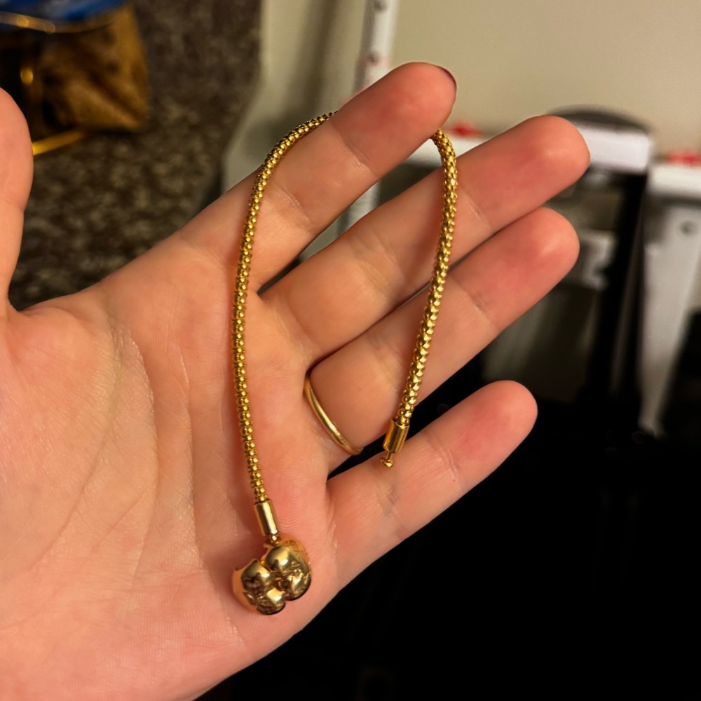 Gold Pandora Heart Charm Bracelet